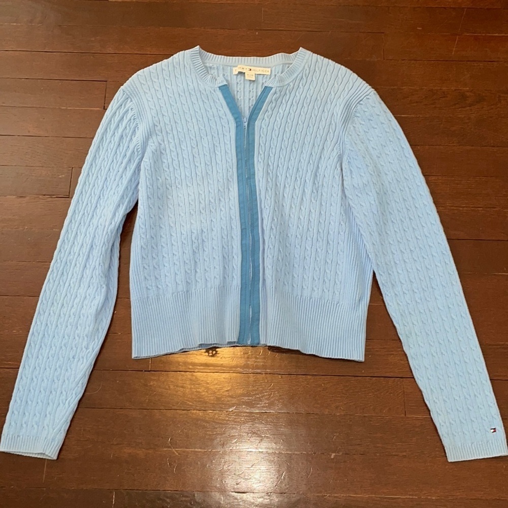 Women's Tommy Hilfiger Zipper Cardigan Long Sleeve Sweater XL